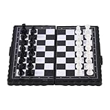 Falten Sie Magnetic Chess Brettspiel - Premium Strategic Toy Set, intelligente Bildungsaktivität, tragbares Reisekit, Robustes und kompaktes Play Board, Skill Development Game | Bildungsschach -Set