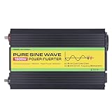 Aramox 1500 W Reiner Sinus-Wechselrichter, Aluminiumlegierung, Überlastschutz, 3000 W Spitzenleistung für Auto, Wohnmobil, Boot und Mehr