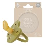 HEVEA Naturkautschuk Schnuller Kiefergerechte Form, 3-36 Monate - Hygienisches Einteiliges Design für Neugeborene bis Kleinkinder, BPA-frei, Weich & Langlebig - Einzelpackung (Avocado)