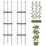 2 Stück Rankgitter, deaunbr Pflanzenhalter Rankobelisk Spalier Tomaten Rankhilfe Gitterspalier Klettergitter Beschichtetes Metall Garten Rose Decor Trellis für Kletterpflanzen, Rosen, Gemüse, Blumen