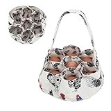 Wanmu Eierbeutel, Eierkorb, Mini Eier-Sammelkorb, Eier-Sammelkorb mit 7 Taschen für Enten-, Hühner-, Gänseeier, Eierkorb zum Sammeln frischer Eier, Hausfrau Garten Transport Lagerung