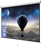 100' Zoll Rollo-Leinwand celexon Basic 4:3 | 200x150cm | 4K Full HD 3D | ausziehbare Beamer-Leinwand für Büro-Präsentationen oder Ihr Heimkino | Decken- & Wand-Montage | wählbare Größen/Modelle