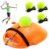 LPZMPZ Tennis Trainer Tennis Alleine Spielen Trainer Baseboard Set mit 3 Rebound Ball, Tennis Übungsgerät, Autodidaktische Tennis-Trainer Set, für Spieler Anfänger