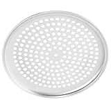 IWOWHERO Multifunktionale Pizzapfanne 10 Zoll aus Lebensmittelechter Aluminiumlegierung mit Gelochter Oberfläche Runde Backform für Backofen Haushaltsgerechtes Backzubehör für Knusprige