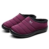 Winter-Schneestiefel für Damen, Herren Damen Winterstiefel, gefüttert, wasserdicht, rutschfest, Stiefeletten, warme Outdoor-Schuhe mit Fellfutter Winterschuhe