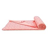 Morbuy Mikrofaser Hot Yoga Handtuch, Yoga Mat 183x63cm rutschfest Fitnesstuch Weich Atmungsaktiv Antirutsch Yogatuch Gilt für Fitness Ausbildung (183x63cm,Rosa)