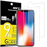 NEW'C 2 Stück, Panzer Schutz Glas für iPhone 11 Pro und iPhone X und iPhone XS, Frei von Kratzern, 9H Härte, HD Displayschutzfolie, 0.33mm Ultra-klar, Ultrabeständig