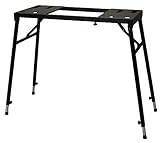 GEWA Geräteständer EQS-10 (Klavier Equipment, Keyboard und E-Piano, Höhenverstellbar, Breitenverstellbar, leichtes Gewicht, hohe Belastbarkeit, platzsparend), Schwarz