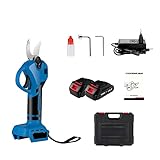 DCDCD Drahtlose Schere, 1280 W, 30 mm, wiederaufladbar, Werkzeug for Beschneiden der Zweige von Obstbäumen, Bonsai, 18-V-Batterie(2 Battery EU Plug)