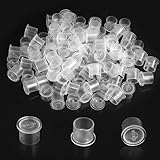 100 Stück Tattoo Tintenbecher - 11 x 10mm Kunststoff Farbbehälter, Kleine Pigmentbecher, Professionelle Tattoo Farbkappen, Qualitätstattoozubehör, Transparent für Profis und Hobby-Tätowierer