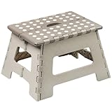 KESPER | Klapptritt, Material: Kunststoff, Maße: Maße: 35 x 27 cm, Höhe: 22 cm, max. Belastbarkeit: 150 kg, Farbe: Weiß, Beige, DIN EN 14183 | 70631