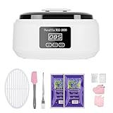 Forever Speed Wachsbad Paraffinbad für hände und füße Set 3400ml Wachsbad Paraffinbad Set für Trockene Raue Hau mit 900g Paraffinwachs Temperaturanzeige 200W Zubehör Tolles Spa Geschenk Weiß