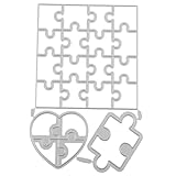 HOMSFOU Puzzle -blumenmesser -modell Stanzformen Sterben Sammelalbum Cutter Scrapbooking -schneiden Stirbt Basteln Herstellung Gestanzt Scrapbooking -stanze Silber Kohlenstoffstahl