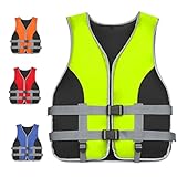 Ventouse Schwimmweste Rettungsweste Rrwachsene für Wassersport: Unisex Auftriebsweste Erwachsene Paddle Board Schwimmweste mit Pfeife zum Schwimmen Angeln Bootfahren Surfen Paddleboarding(Yellow,X-Sma