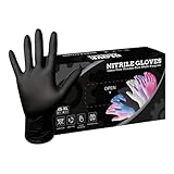 Haushaltsreinigungshandschuhe – 100 Stück Nitril-Schutzhandschuhe, Lebensmittelecht Und Für Kosmetische Zwecke, Puderfrei, Langlebige Handbekleidung | Für Zuhause, Salon, Küche, Kochen, Reinigung, Prü