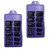 OSALADI 200 Stück Extra Lange Ballerina Künstliche Fingernägel aus Kunststoff Sargform Nagelspitzen zum Aufkleben für Damen Maniküre Nagelkunst Fußpflege