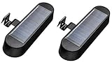 2 Stück Dachrinnenleuchten Solar mit 8 LED Wegeleuchte Hofbeleuchtung Dachrinnenleuchte