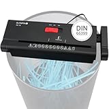 Olympia PS 16 Aufsatzaktenvernichter | Streifenschnitt | Sicherheitsstufe P2 | Bis zu 6 Blätter gleichzeitig | 28-34 cm Papierkorb kompatibel | Überhitzungsschutz | 220 mm Eingabebreite | Schwarz