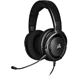 CORSAIR HS35 Stereo Leichtgewicht Multiplatform Wired-Gaming-Headset - Abnehmbares Unidirektionales Mikrofon - Neodym-Treiber - PC, PS5, PS4, Xbox, Nintendo Switch, Mobile - Carbon