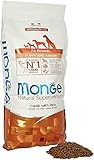 Monge Natural Superpremium Puppy and JUNIOR Lamb and Rice, Hundefutter für alle Rassen (Welpenfutter, Trockenfutter für Hunde mit Lamm & Reis, sehr Ballaststoff- & Vitaminreich, 12 kg)