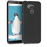 kwmobile Hülle kompatibel mit HTC Desire 12s Hülle - weiches TPU Silikon Case - Cover geeignet für kabelloses Laden - Schwarz matt