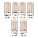 NICEOO GU10 LED Lampe Mais 3.5W Warmweiss 2700K Ersetzt 50W Halogen Leuchtmittel, 385lm Glühbirne, Flimmerfrei, T22 Klar Zylinder Form Lampen, Abstrahlwinkel 360° LED Birnen, Nicht Dimmbar, 6er Pack