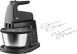 AEG ASM4B 5000 Series Standmixer - 500W Motor,5 Geschwindigkeitsstufen,Turbo-Funktion,2 Rührbesen,2 Knethaken,Spülmaschinenfest,34% recycelter Kunststoff,Zubehörstation,Granite Grey