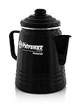 Petromax Perkolator 1,5 Liter (schwarz)-Emaille Kaffeekanne | auf Allen Herdarten, auf der Glut und dem Grillrost | Freisetzung feinster Aromen aus Kaffee und Tee | aromatisch und vollmundig