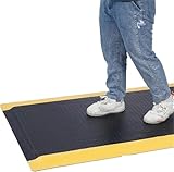 Verdickte Anti-Müdigkeitsmatte in Industriequalität, langlebig, strapazierfähig, Diamantplatte, Arbeitsmatte, weiche, ergonomische Schwammmatte zum Stehen, rutschfest, 30 x 80 cm, schwarz, ideal für