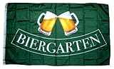 Fahne/Flagge Biergarten Schrift 90 x 150 cm