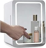 Mini-kühlschrank Tragbarer Kosmetik-hautpflege-kühlschrank 2 In 1 Make-up-Spiegel Hautpflege-kühlschrank Mit Led-licht Für Make-up Und Hautpflege Home Bar Schlafzimmer Büro