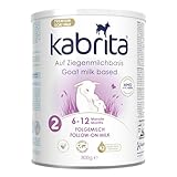 KABRITA | Ziegenmilch Folgemilch 6-12 Monate | Hochwertige Babynahrung - Baby Milch, nahrhaft* und sanft zum Babybauch | Inhalt: 800g Babynahrung-Milchpulver