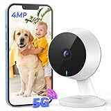 Codnida 4MP Überwachungskamera Innen WLAN IP Kamera Überwachung,Babyphone mit Kamera,Bewegungserkennung,2,4GHz/5GHz WiFi Indoor Camera,24/7-Aufzeichnung,2-Wege-Audio,Infrarot-Nachtsicht