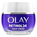 Olay Retinol 24 Nachtcreme Feuchtigkeitscreme fürs Gesicht, Hautpflege mit Antioxidativem Vitamin E, Übernacht Anti-Aging Pflege: glättet, erneuert und spendet Feuchtigkeit, 50ml