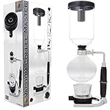 S4U® Coffee Master 5 Tassen Siphon/Vakuum Glas Kaffeemaschine, plastik, 5-Cup Coffee Maker