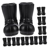 YARNOW 10 Paar Puppenhaus Dekoration Miniatur Weihnachtsdekorationen Mini Schuhe Schmuck Weihnachts Mini Schuhe Mini Weihnachtsschuhe Lebensechte Weihnachtsstiefel Mini
