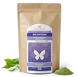 100g BIO Matcha CLASSIC aus 100% Bio Grüner Tee, Ohne Zusätze, nach traditioneller Art in Steinmühlen gemahlen, Matcha Pulver