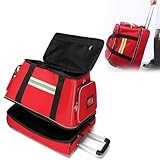 Notfallrucksack mit Rädern, feuerhemmend, wasserdicht, Traumatasche, große Kapazität, Aufbewahrung für Erste-Hilfe-Kits, Polizei, Feuerwehrmann, Krankenschwestern