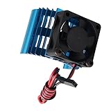NUOBESTY Rc Auto Motorkühlkörper Mit Bürstenmotor Kühlkörpersystem Blau Für Standard Modifizierte Motoren