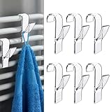 10 Stück Haken für Rundheizkörper, Handtuchhalter Heizkörper Handtuchhaken Transparent Haken Heizung Badheizkörper für alle Standard Heizkörper