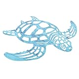 LOORGVEL Eisen Wanddeko Schildkröte Hohle Wandfigur für Innen und Außen Lebendige Gartendeko Dekoratives Wandornament für Wohnzimmer Büro Badezimmer und Terrasse Geschenkidee