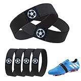 NICEIN 6 Stück Schnürsenkel Fixierband - Schnürsenkel Fixierband Fussball - Verhindern Dass die Fußballschuhe Sich Lösen - Triathlon Schnürsenkelhalter Geeignet für Sportschuhe Freizeitschuhe (L-26cm)