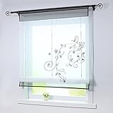 Joyswahl Raffrollo Voile Raffgardinen mit Tunnelzug Alina Gardinen BxH 60x120cm Grau 1er Pack