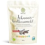 NUR BIO® Bio Johannisbrotkernmehl 500g, natürliches Verdickungsmittel, Ei-Ersatz, glutenfrei Backen Kochen, perfektes Eis