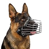 BRONZEDOG Draht-Hundemaulkorb Deutscher Schäferhund für mittelgroße große Hunde Verstellbarer langlebiger Metallkorb zum Beißen Kauen Bellen (M)
