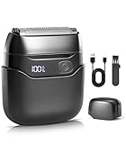 Rasierer Herren Elektrisch: Folienrasierer Herren mit 3 Schwimmenden Klingen – IPX7 Wasserdichte Elektrorasierer Herren, USB-C Schnellladefunktion und LED-Ladeanzeige, Tragbar für Bart Gesicht Reise