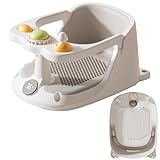 Badewannensitz Baby, Badesitz, Saugnapf Badewannensitz Für Sichereres Sitzen Im Baden, 360° Rundumschutz, Tragbarer Vollumschlossener Rutschsicherer Sitz Mit Aufrechter Position Für Familie