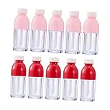 minkissy 10st Lippenstift Tube Sprühen Probenfläschchen Für Lippenöl Zusammenklappbar Kleine Lipgloss-tuben Balsam Bausatz Würze Mister Spray Schaumspender Sprühflasche Röhren Pumpe Abs