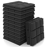 12 Stück Schalldämmung Selbstklebend Akustikschaumstoff 5CM Schaumstoffplatte Schallabsorber Schalldämmung Wand Noppenschaumstoff Schallschutzmatte für Tonstudio, Arbeitszimmer (12PC 5CM)
