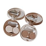 VALICLUD 2Sätze Kleiner Taschenlinsenhalter Auslaufsicherer Kontaktlinsenbehälter Milchweiß und Tragbar Einfache Handhabung für Tageslinsen und Unterwegs